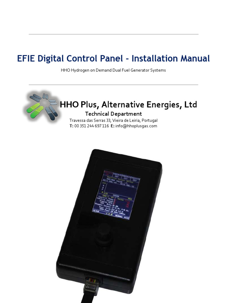 EFIE Digital Control Panel Manual | PDF | Throttle | Propulsion
