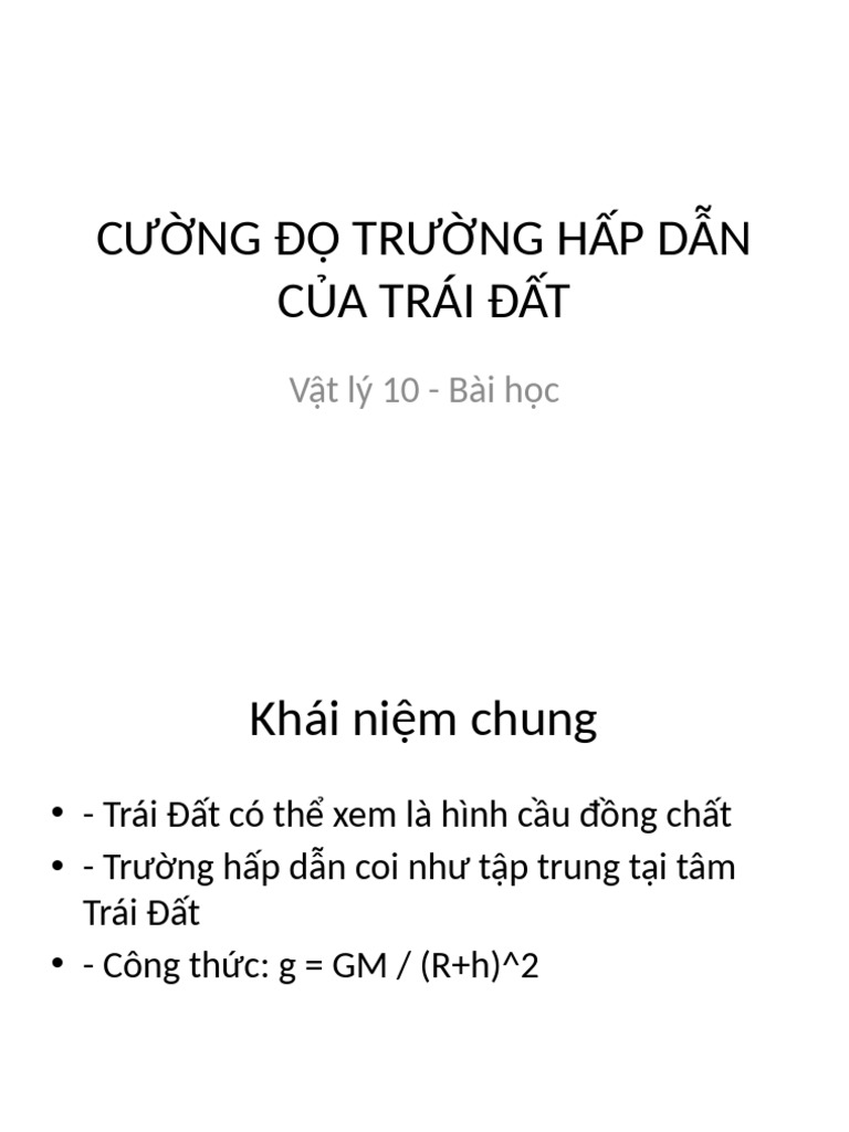Cuong Do Truong Hap Dan Trai Dat | PDF