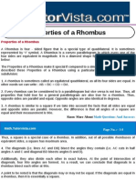 Properties of A Rhombus