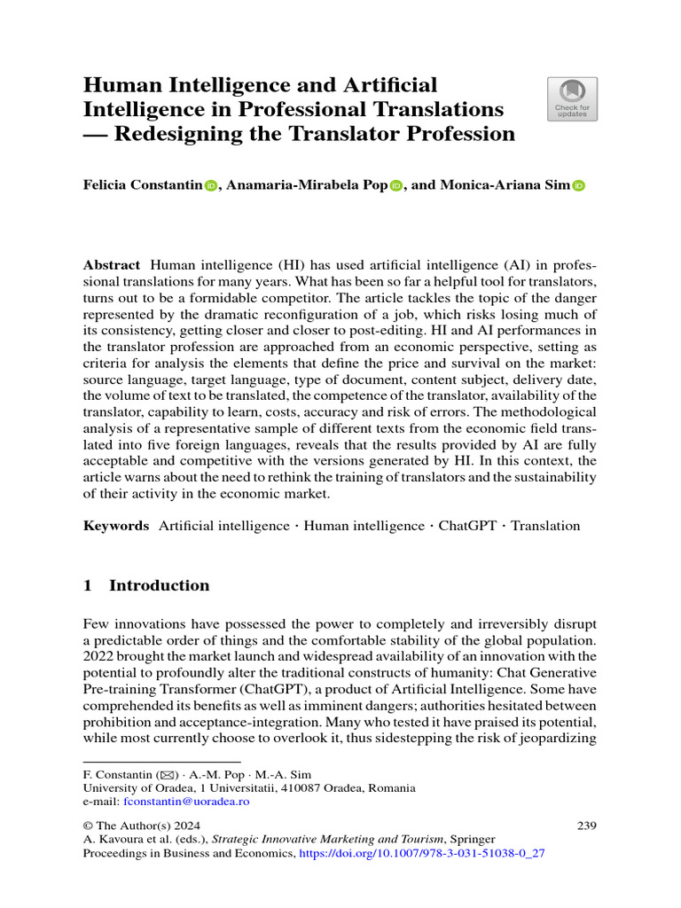 Human Intelligence and Artificial Intelligence in | PDF | Artificial ...