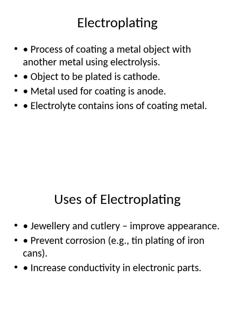 3 Electroplating and Industrial Applications | PDF