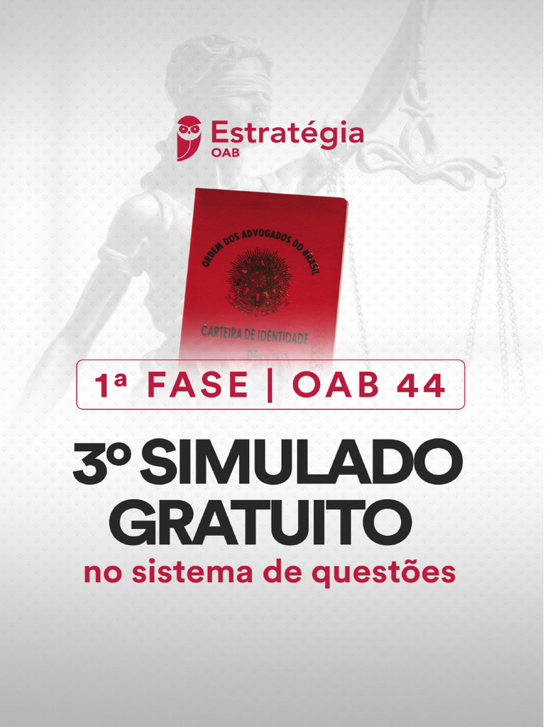 Gabarito Comentado 3º Simulado 1 Fase OAB 44 2 250623 184041 2 | PDF ...