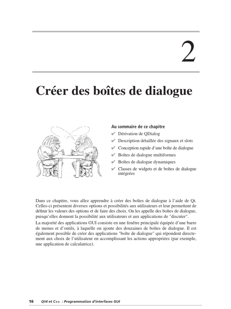 Création de Boîtes de Dialogue Qt en C++ | PDF | C ++ | Programmation ...