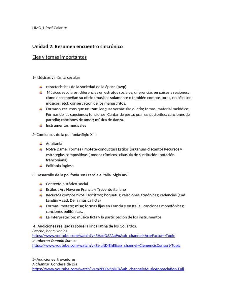 Historia de La Musica Ocidental 1.Un.2.Enc - Sinc. | PDF