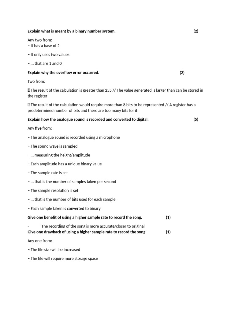 Understanding Binary Numbers and Digital Sound | PDF | Computer Data ...