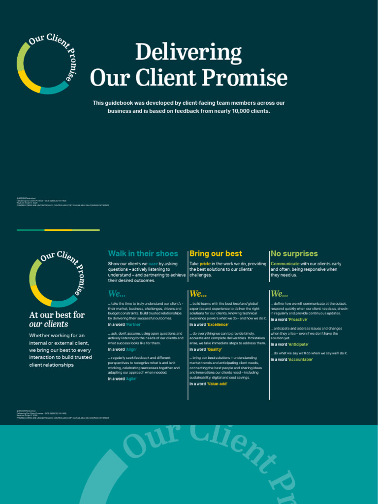 Delivering Our Client Promise Q2 DCS 151 WI2 | PDF | Communication ...