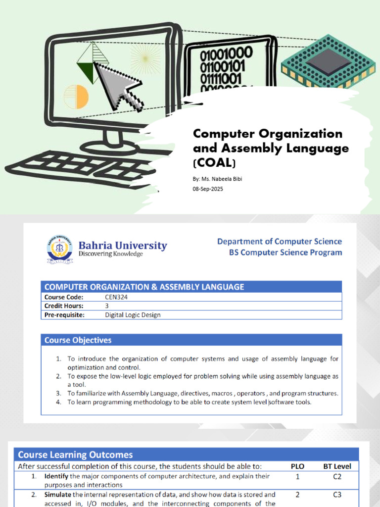 Lecture 01 15092025 092415pm | PDF | Computer Programming | Assembly ...