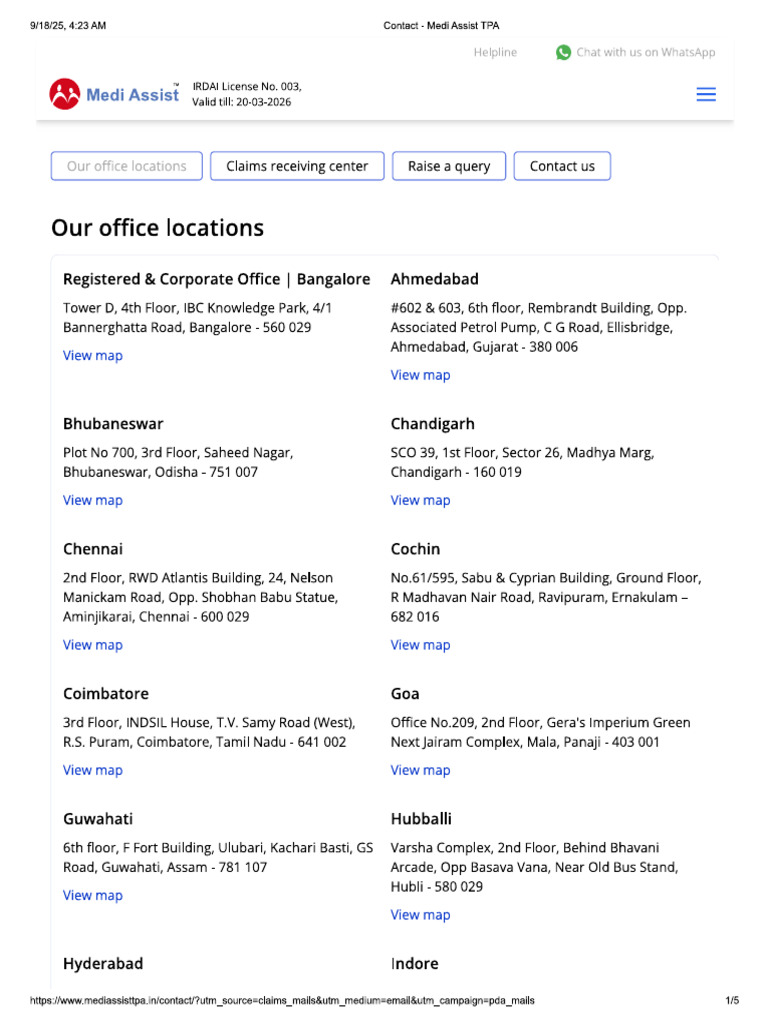 Mediassist Offices | PDF