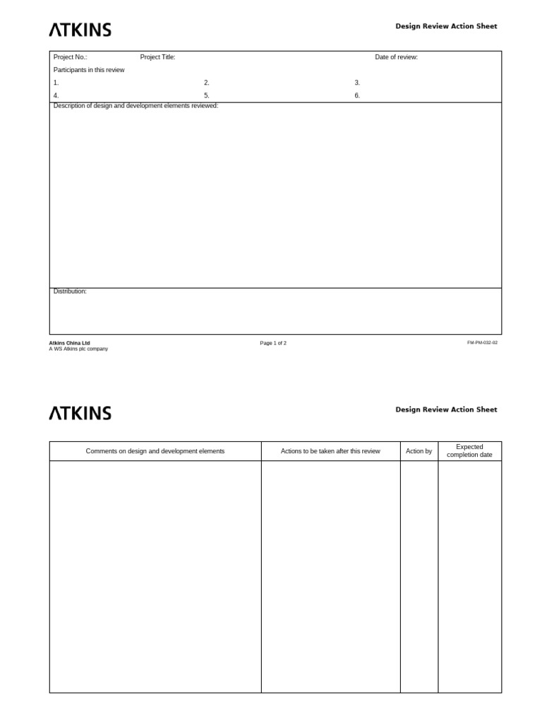 Design Review Action Sheet 03202 | PDF