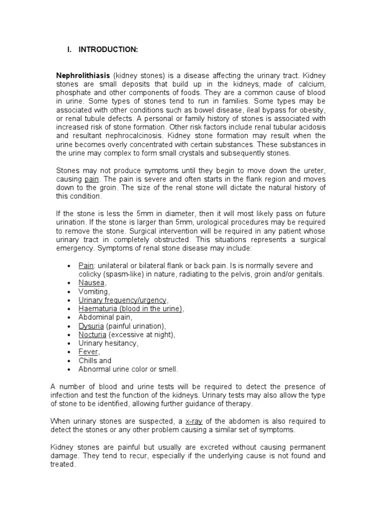 Nephrolithiasis case study pdf picture