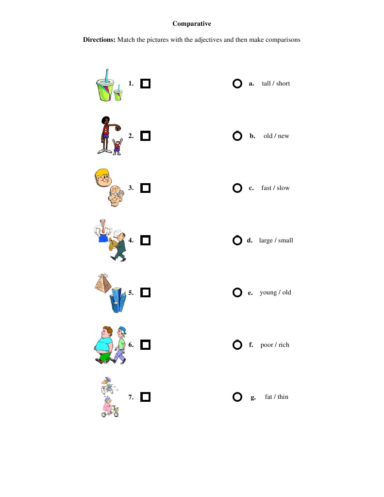 Adjective Comparisons Activity Guide | PDF | Wellness