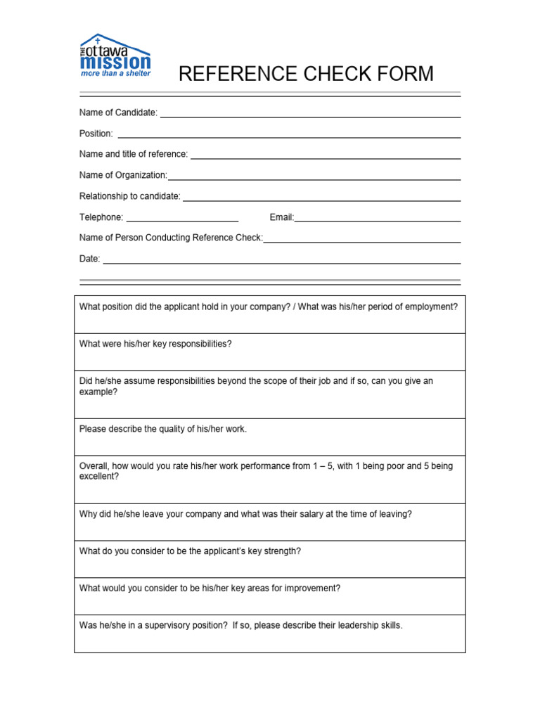 Reference Check Email Template | PDF