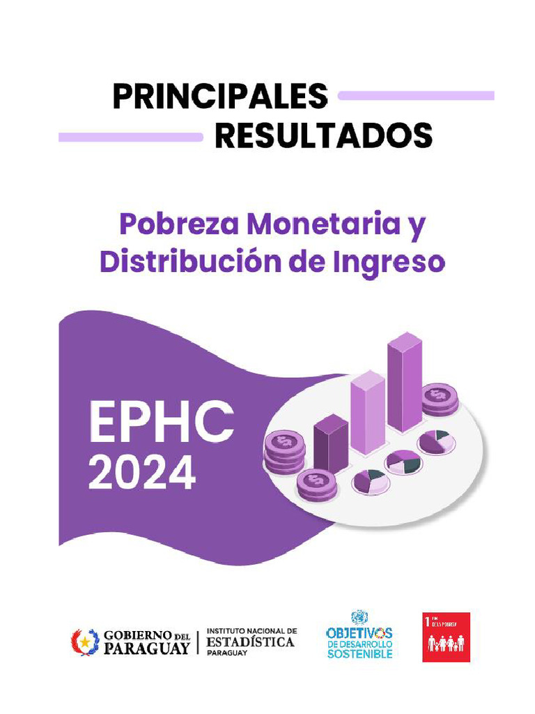Pobreza Monetaria - EPHC 2024 - INE | PDF | Pobreza | Pobreza e indigencia
