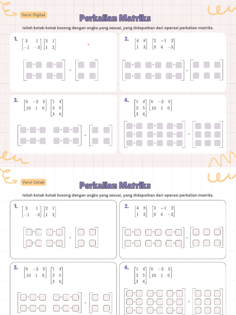 Panduan Perkalian Matriks Lengkap | PDF