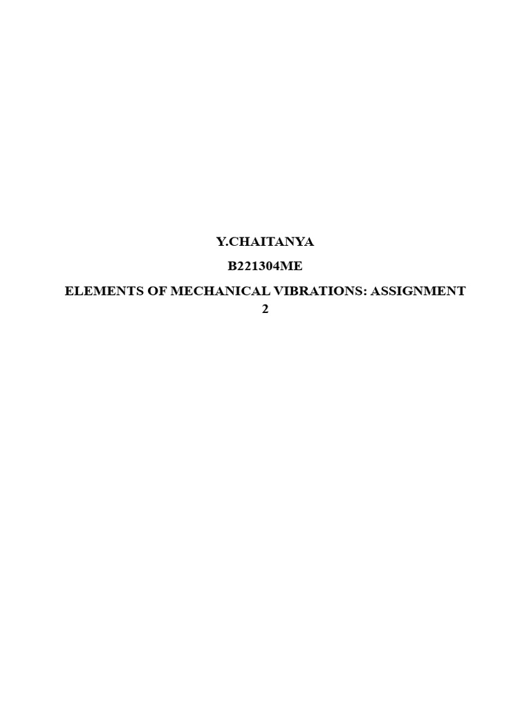 Vib Ass 2 | PDF