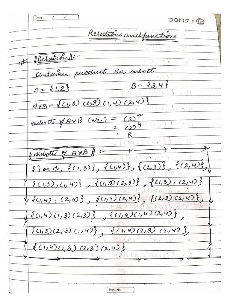 Maths All Chapter Notes | PDF