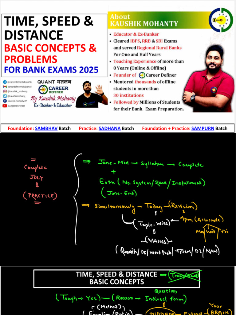 Time, Speed & Distance Basic Concepts (Sol) | PDF