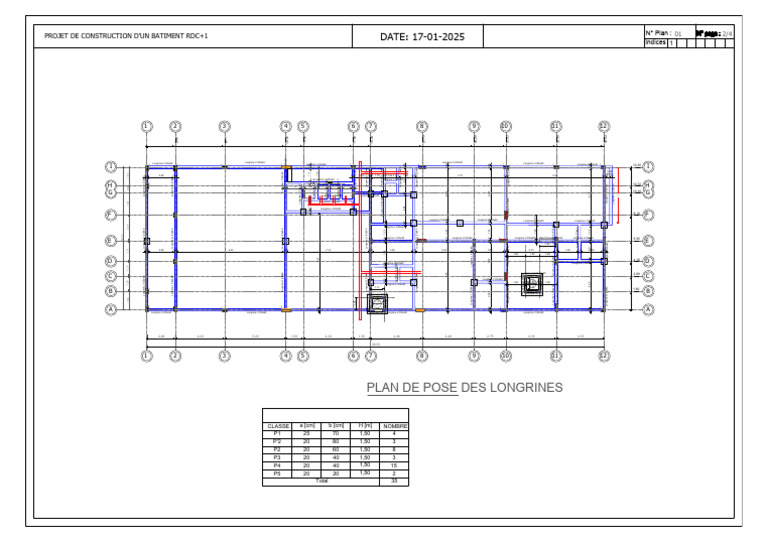Plan de construction bâtiment RDC+1 | PDF