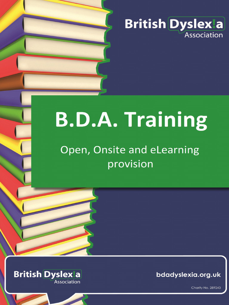 B.D.A. Dyslexia Training Overview | PDF | Dyslexia | Educational Technology