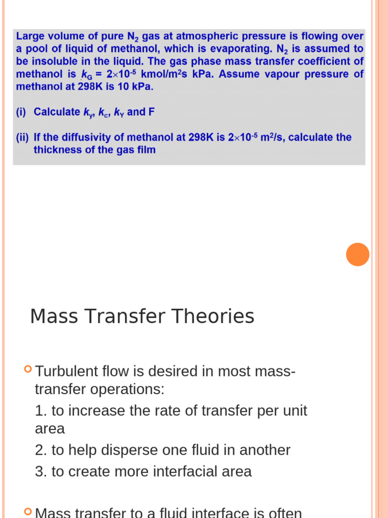 Mass Transfer Theories Explained | PDF | Diffusion | Boundary Layer