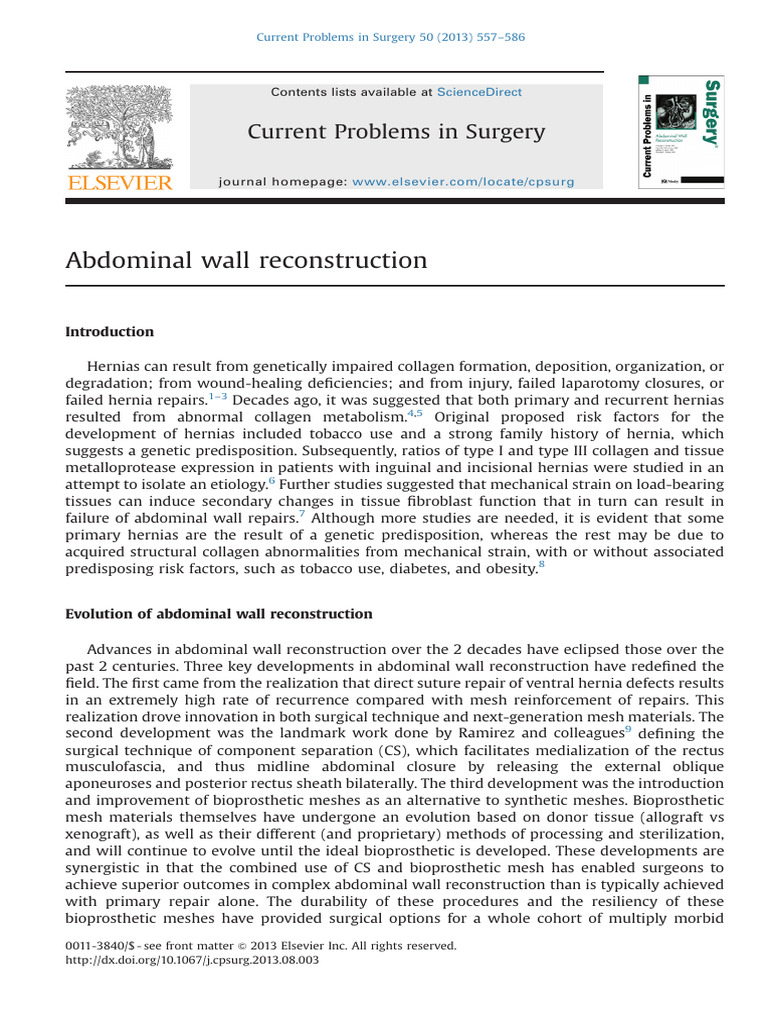 Advances in Abdominal Wall Reconstruction | PDF | Abdomen