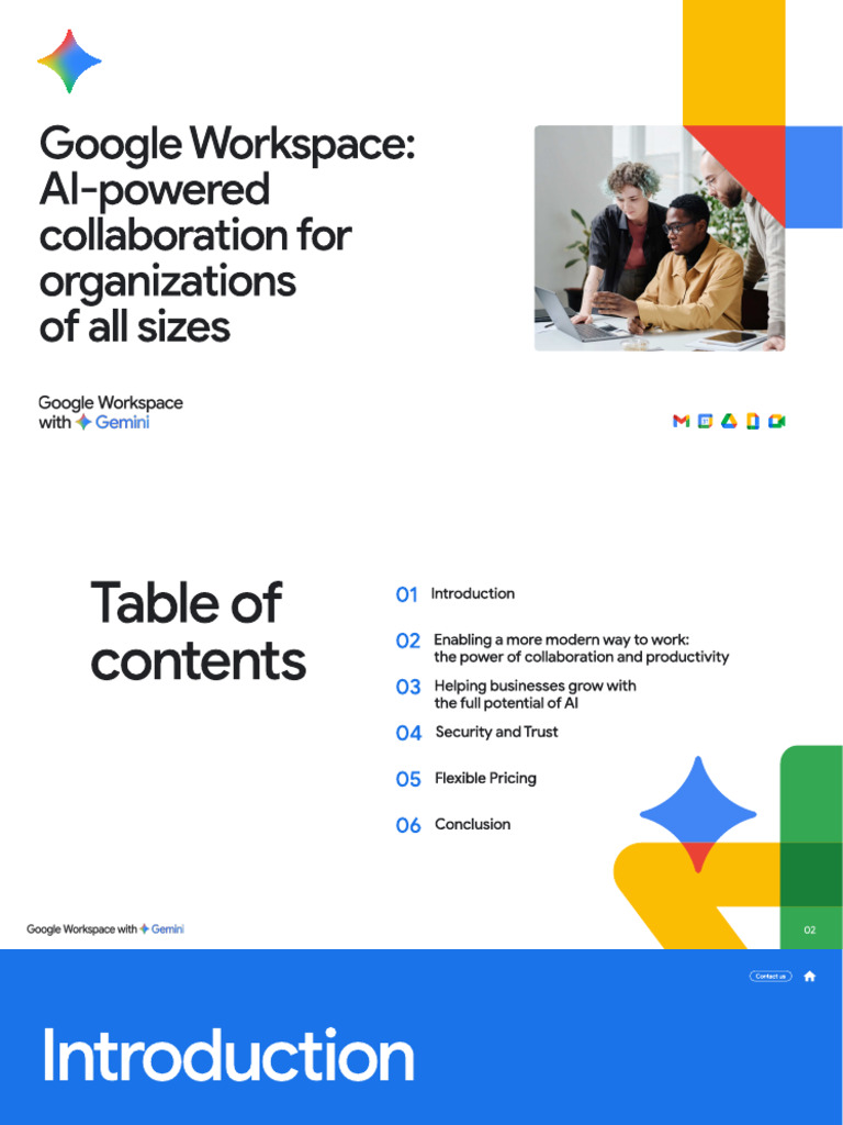 Google Workspace Ai Powered Collab For Organizations of All Sizes | PDF ...