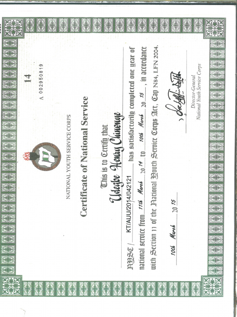 NYSC | PDF