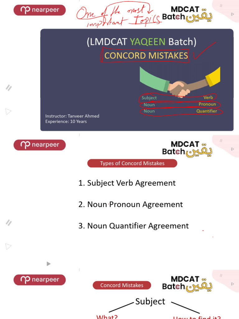 Understanding Concord Mistakes in English | PDF | Grammatical Number ...