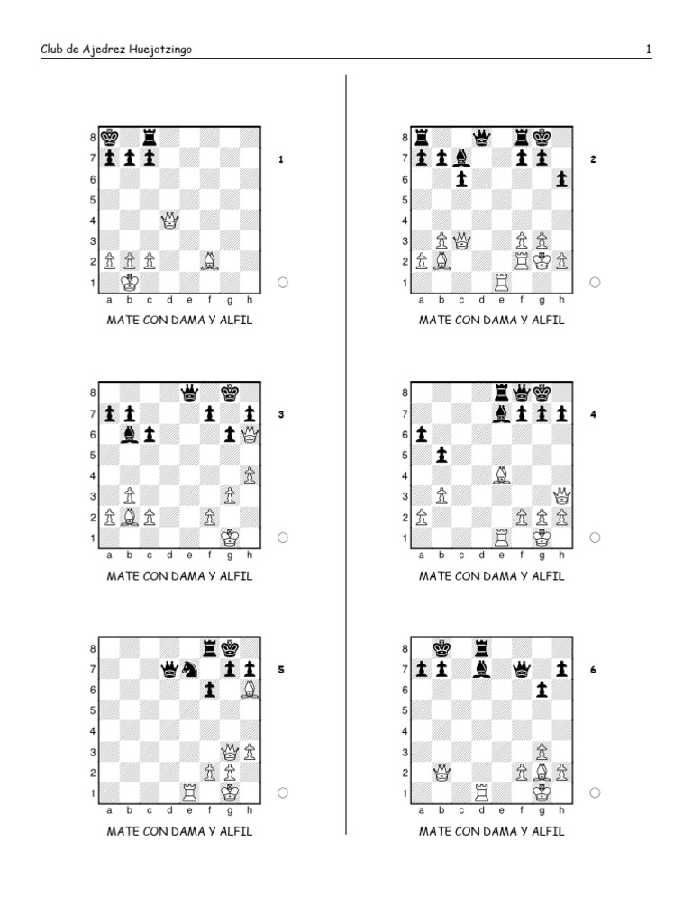 Estrategias de Mate con Dama y Alfil | PDF | Ajedrez | Juegos de ...