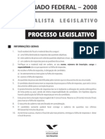 Senado08 Analista Legislativo Ns Proc Legislativo