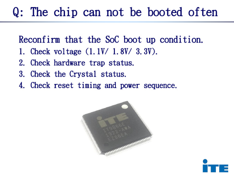 The Chip Cannot Be Booted Often | PDF