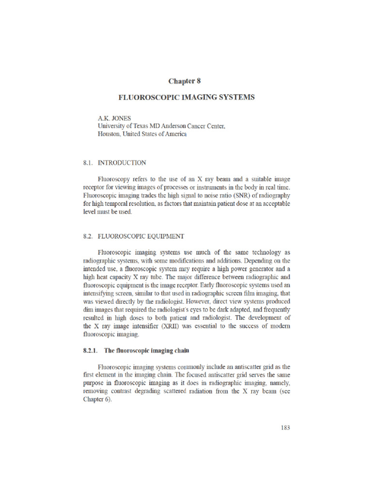 HandbookDiagnosticRadiologyPhysics Fluoros | PDF