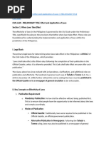 Article 2: Law Effectivity in the Philippines | PDF | Newspapers | Virtue