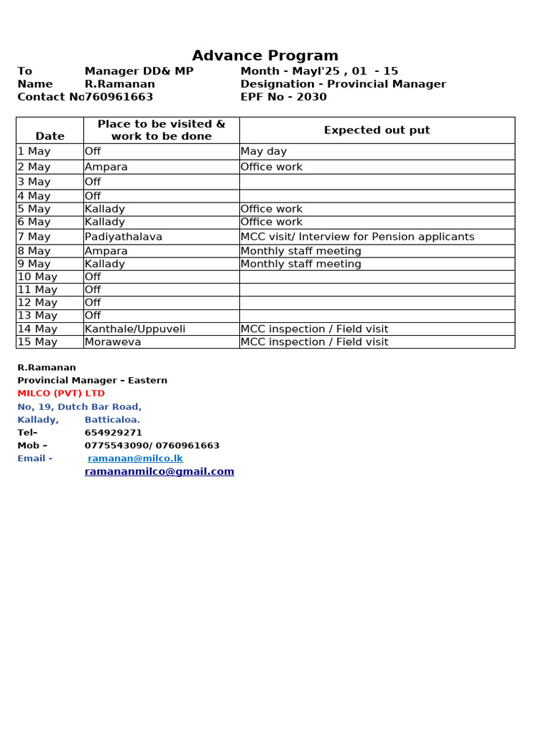 Advance Program 1 - 15 Mayl'25 | PDF