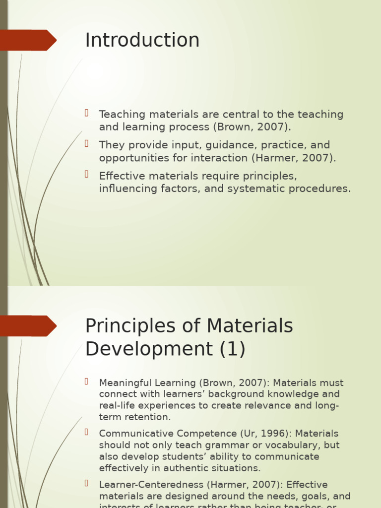 Principles of Effective Teaching Materials | PDF | Learning | Teachers