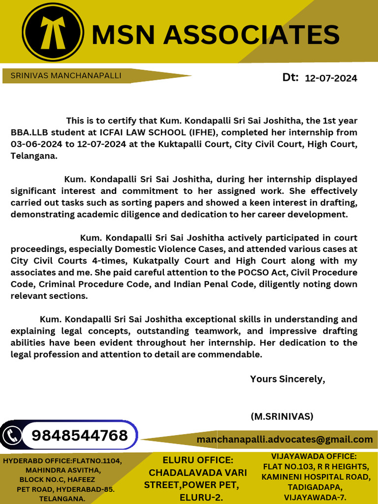 MSN Associates Letter Head | PDF