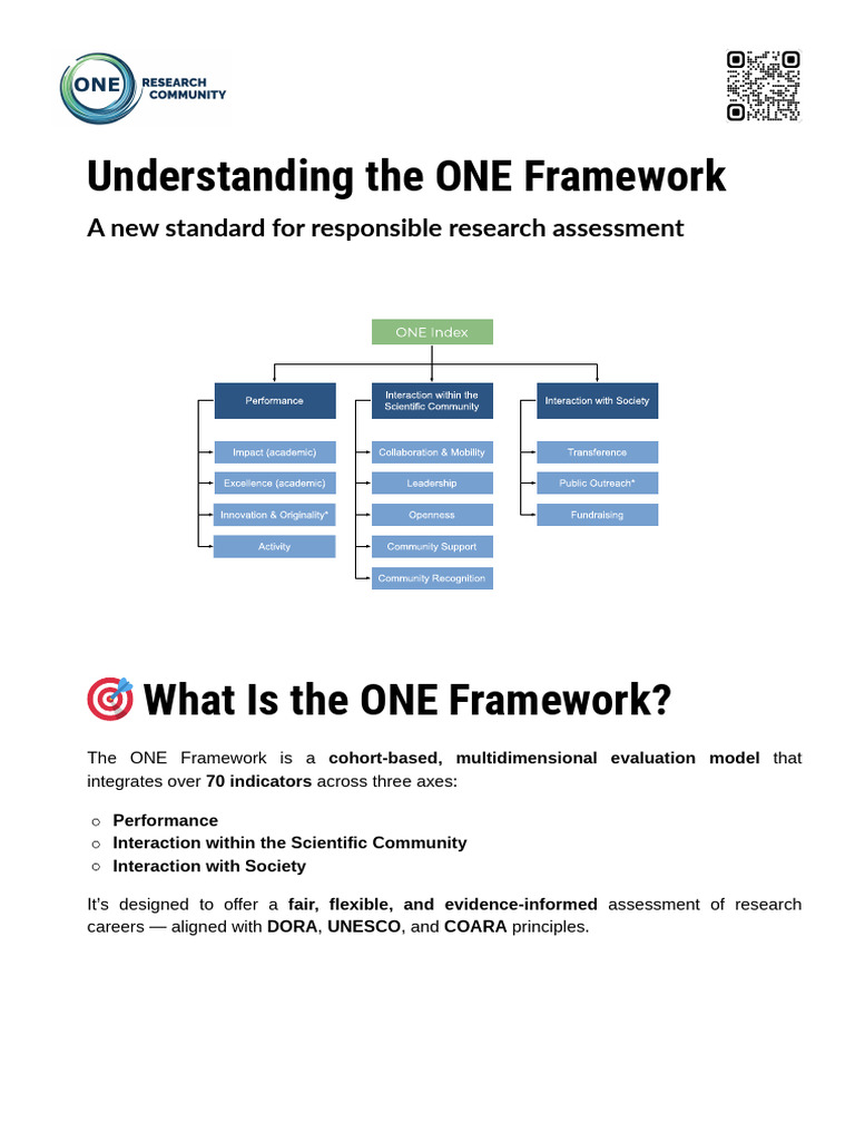 Understanding The ONE Framework | PDF | Open Access | Human Communication