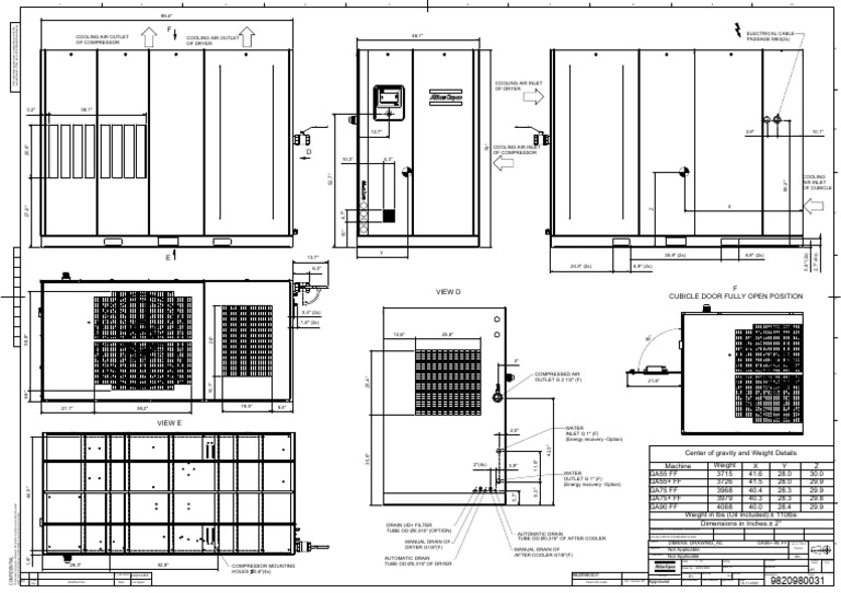 GA55 Plus 90 (2022) AC FF Imperial Dimension Drawing EN Antwerp ...