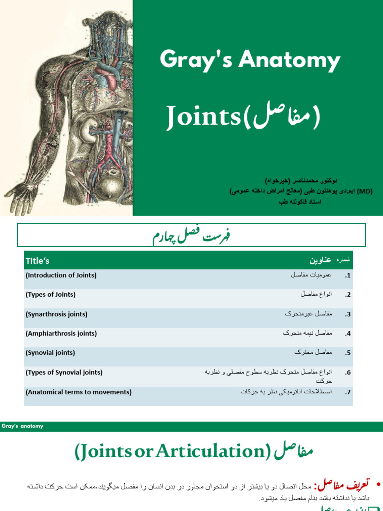 4 Gray, S Anatomy Joints | PDF