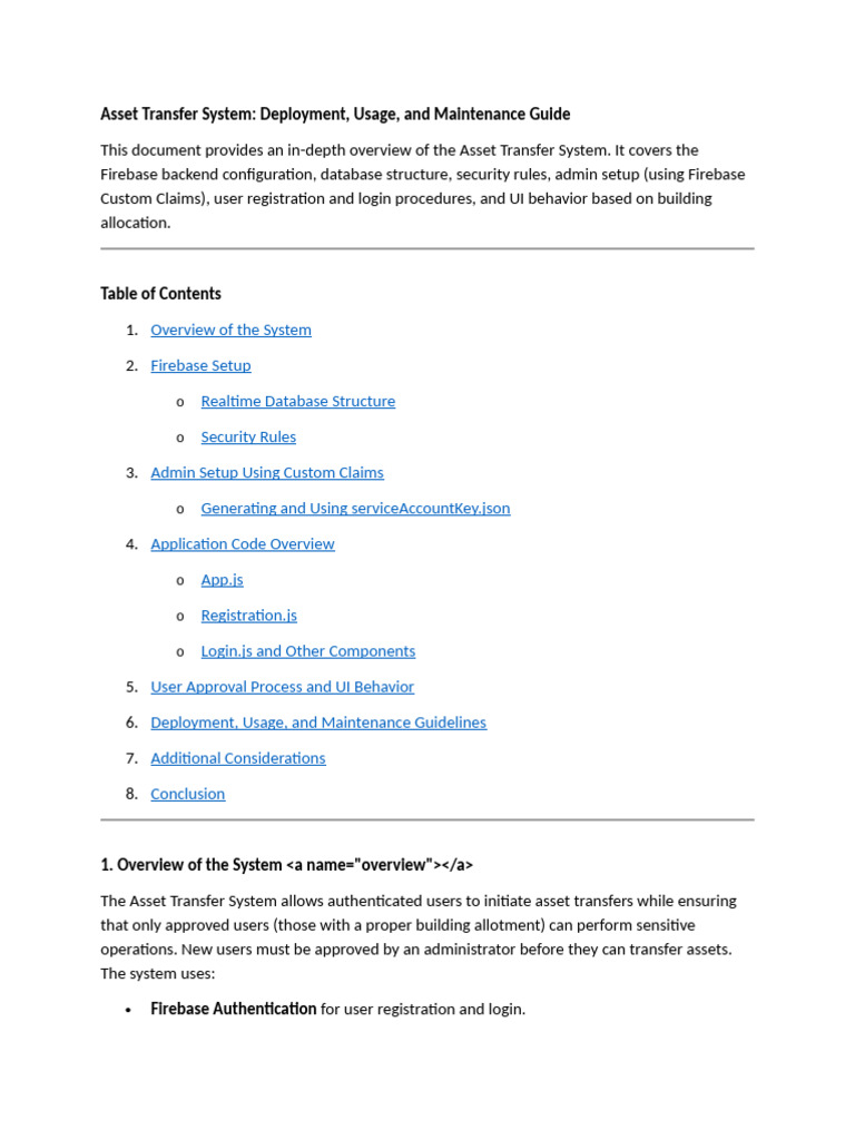 Asset Transfer Tracking System Documentation | PDF | Databases | Client ...