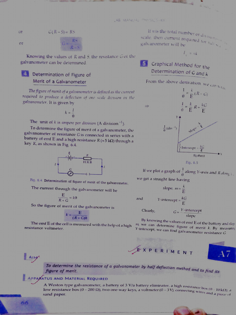 Expt3 Half Deflection Class XII | PDF | Electricity | Electromagnetism