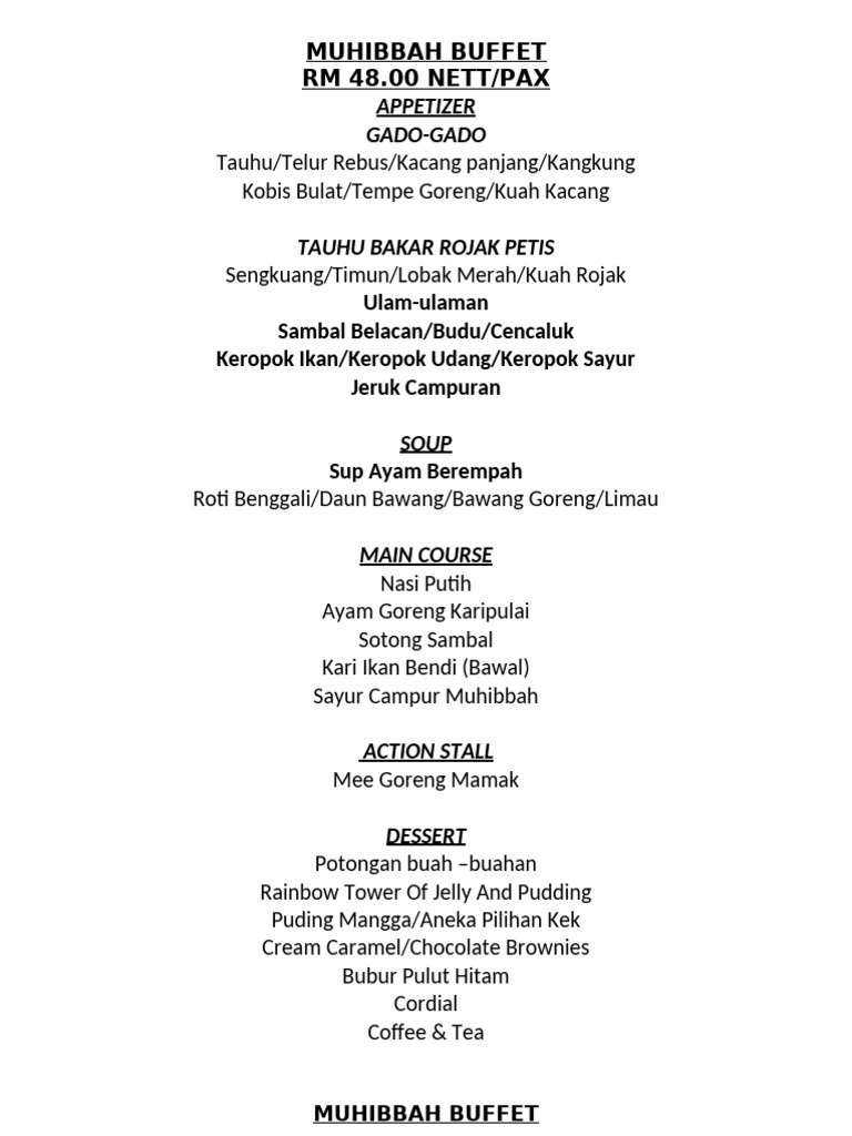 Menu Lunch & Dinner Okt 2023 | PDF | Salad | Sauce
