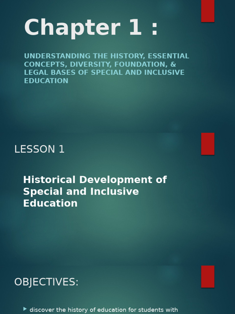 History of Special and Inclusive Education | PDF | Individualized ...