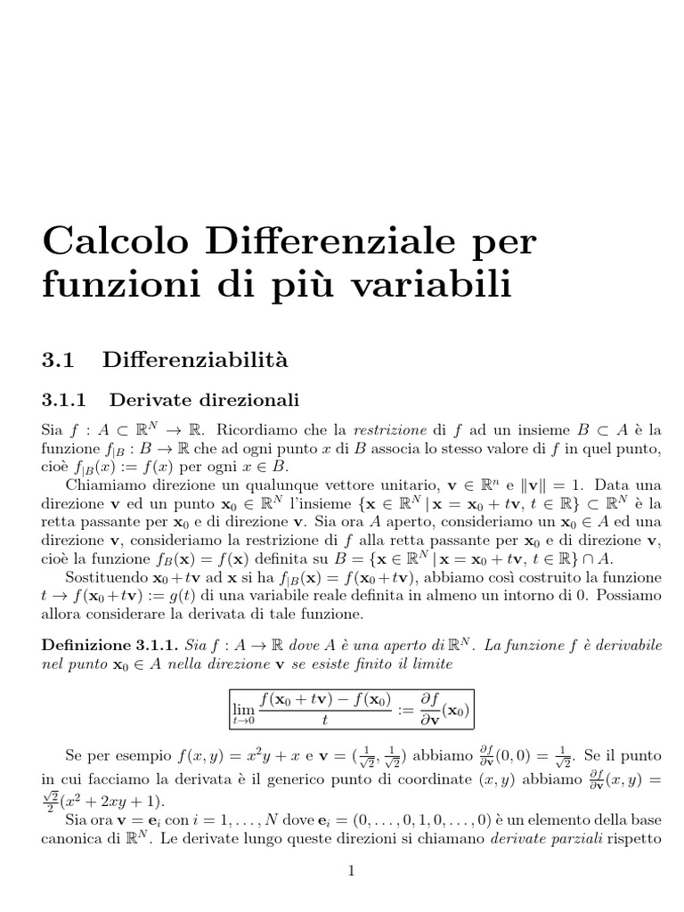 03 Calc Diff Piu Variabili Differenziabilita | PDF