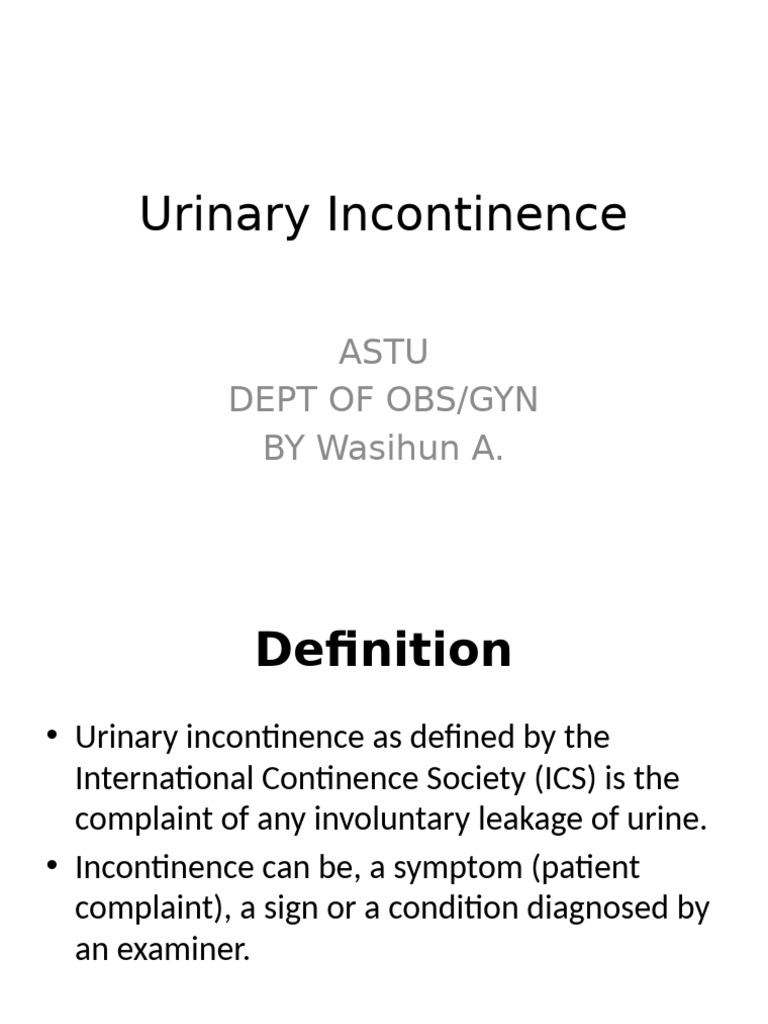 Understanding Urinary Incontinence Risks | PDF | Urinary Incontinence ...