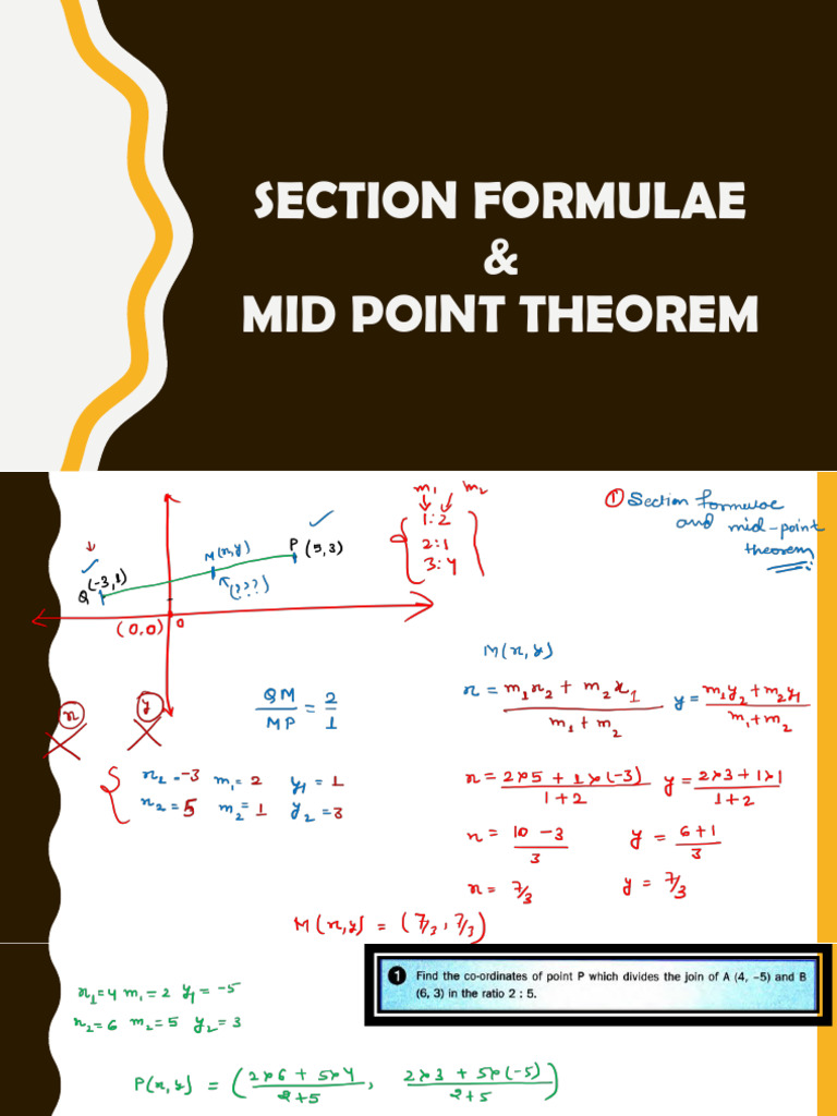 Section Formulae | PDF