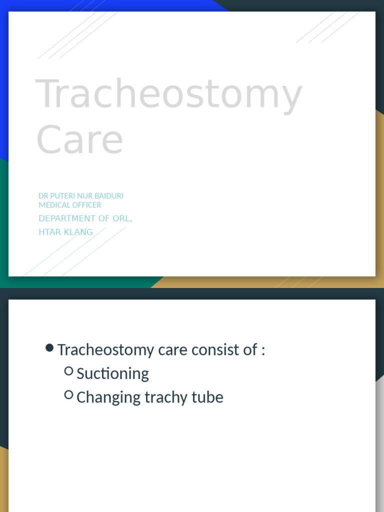 5 Putry Tracheostomy Care | PDF | Breathing | Respiratory System