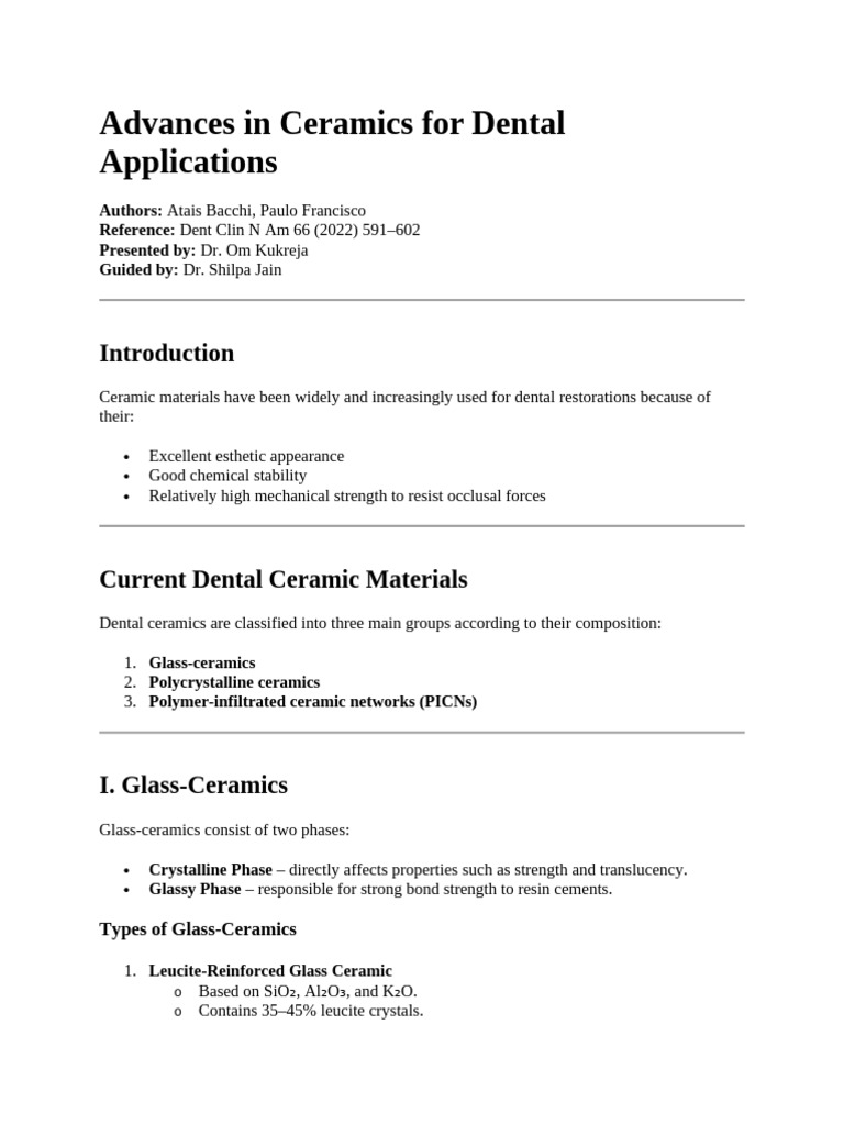 Advances in Ceramics Article | PDF | Materials | Materials Science