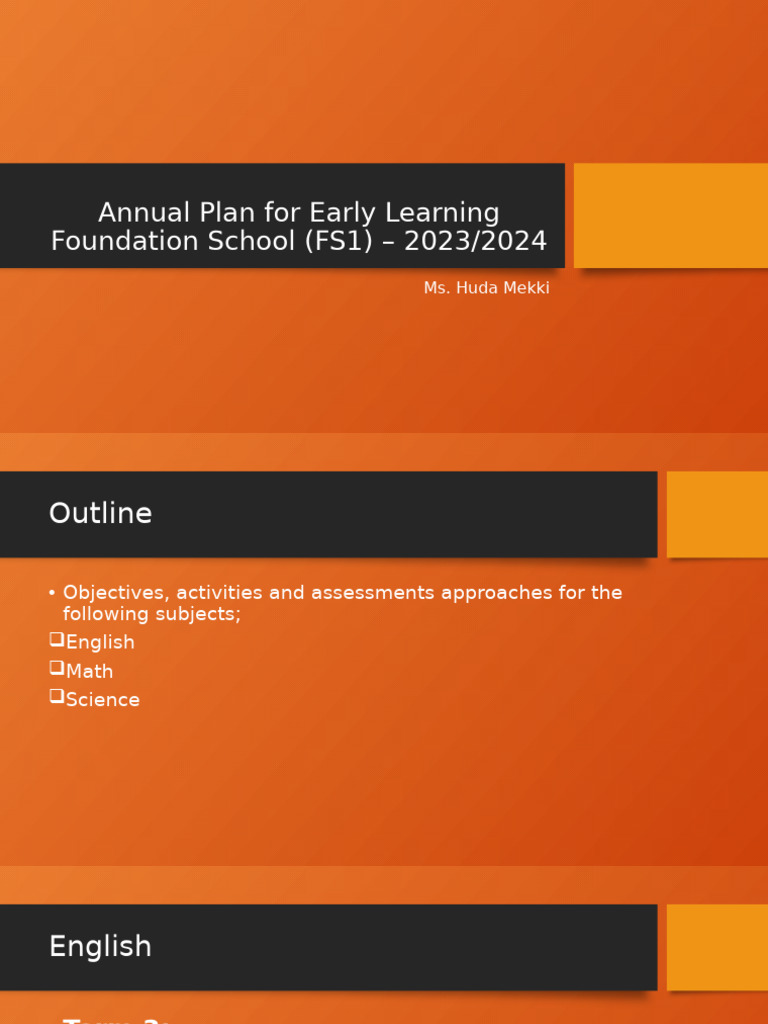 2023/2024 Early Learning Annual Plan | PDF | Phonics | Learning Methods
