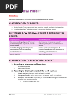 Classification of Periodontal Pockets | PDF | Periodontology | Epithelium